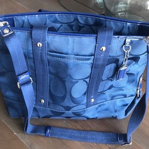 Blue COACH purse